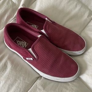 classic slip-on vans maroon womens size 9